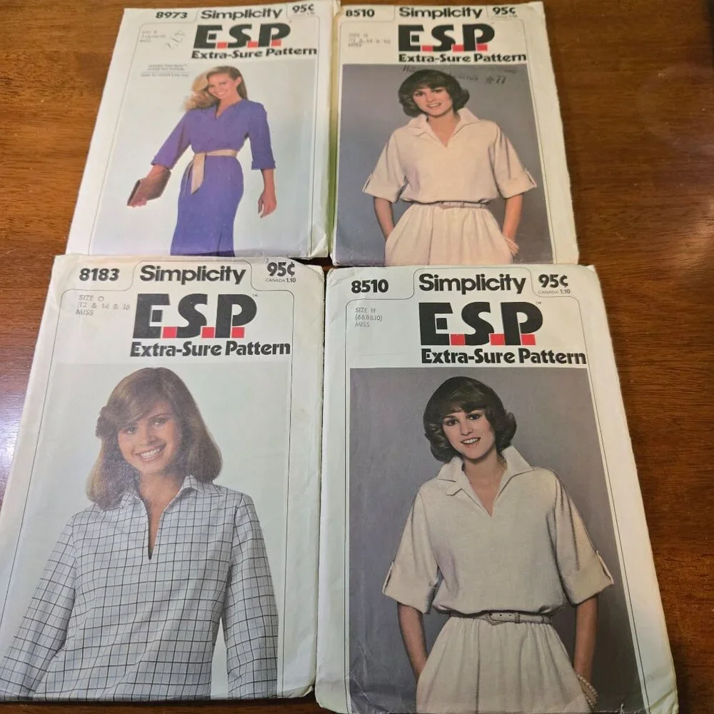 Womens sewing patterns dresses vintage 70s/80s See& Sew Simplicity